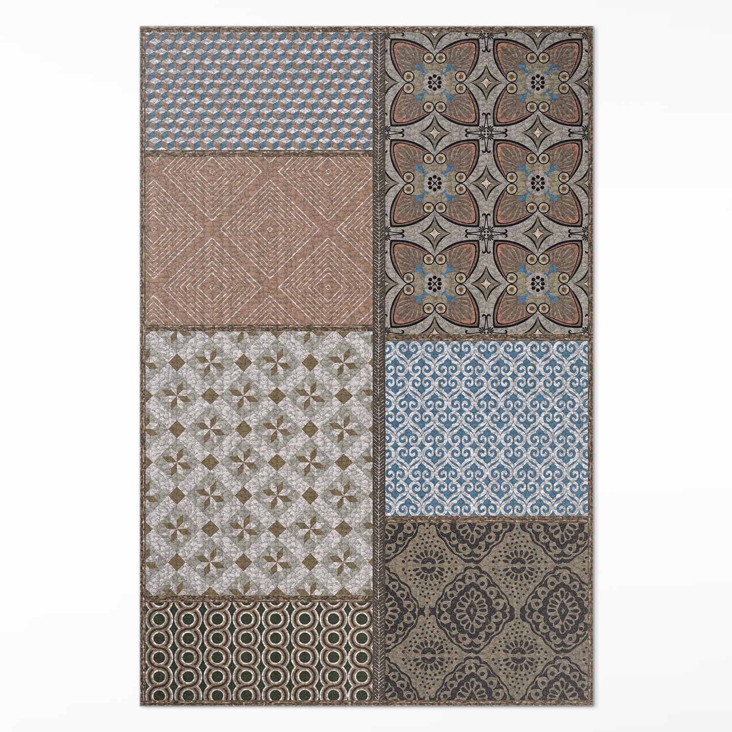 Tapis en vinyle PVC rectangulaire maison deco 80x120 cm entretien facile