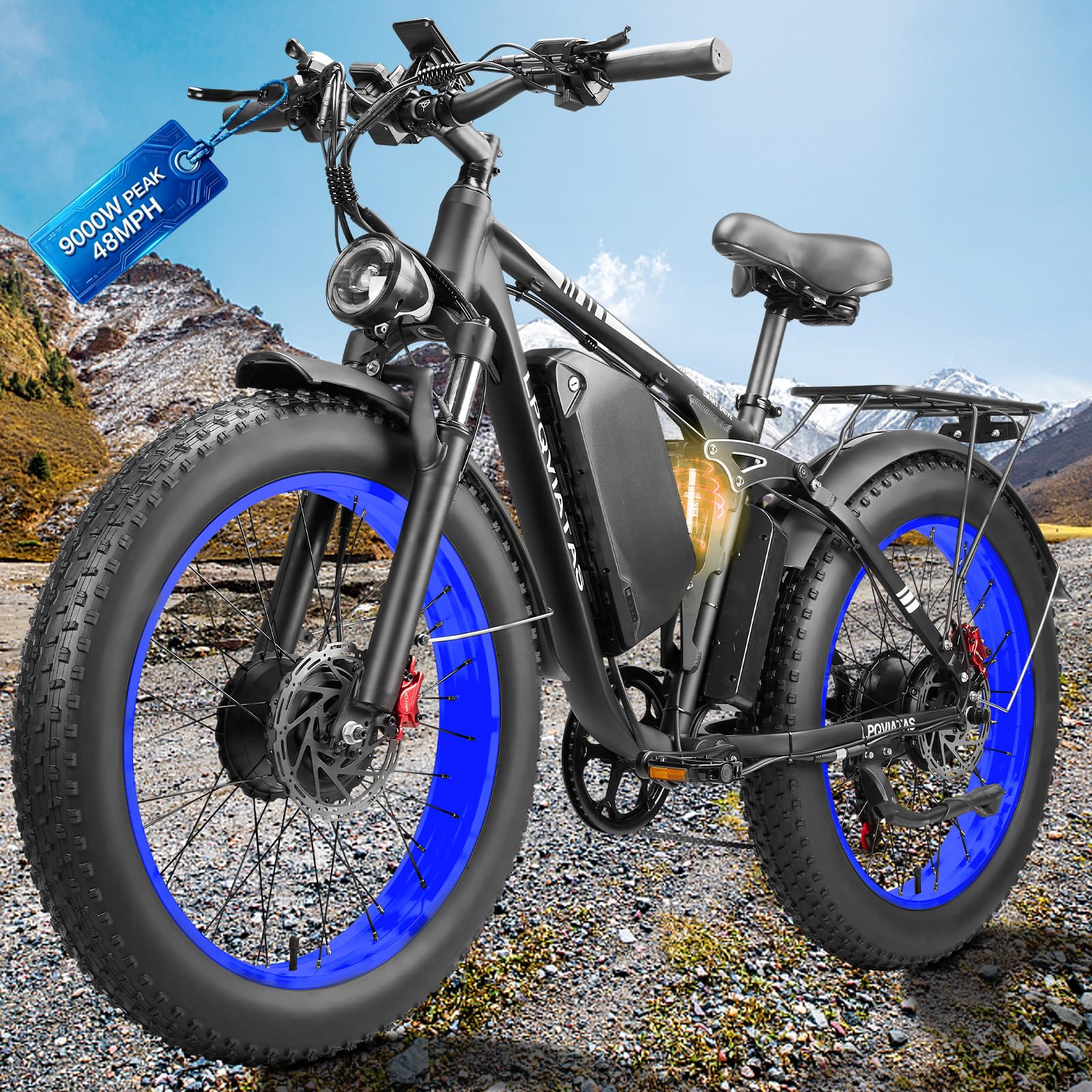 LPQVIATAS 9000W Dual Motor Ebike