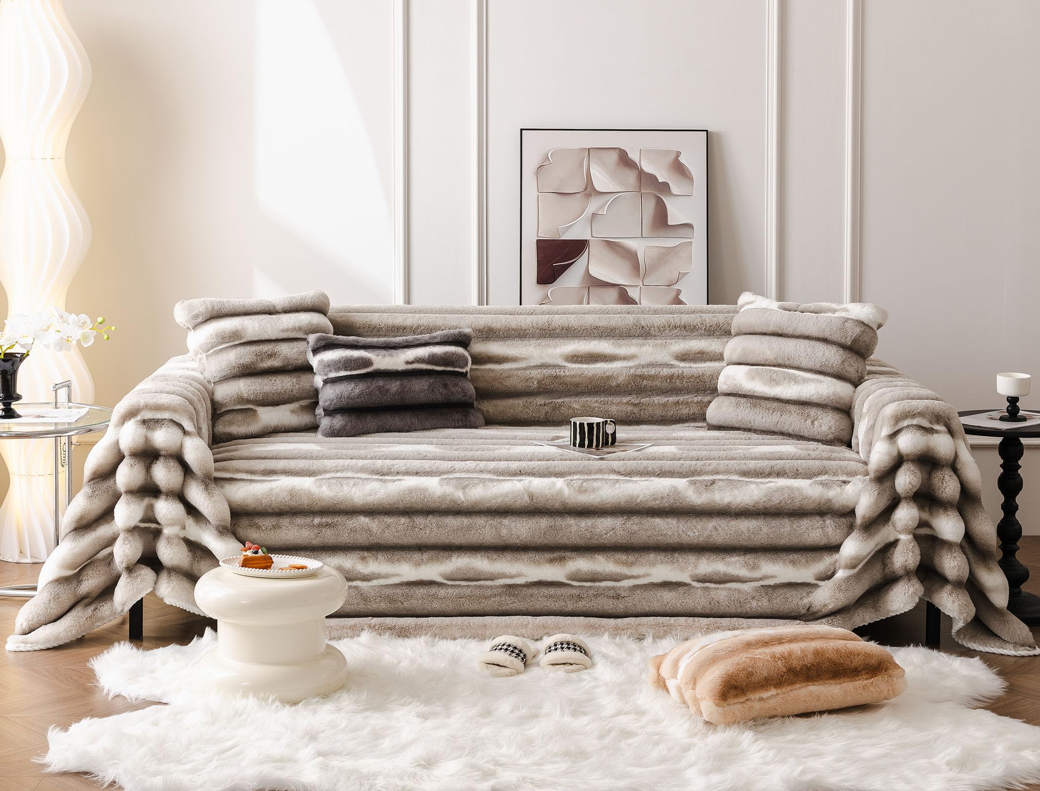 小物 L'Appartement GOODGRIEF!FAUX FUR COVERS L'Appartement FAUX