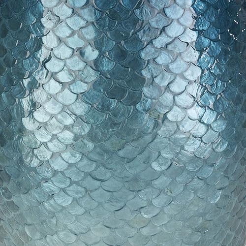 Miniatura 2 de Artistic Weavers Mera Coastal Eclectic - Mesa auxiliar azul ecléctica 13.78 x 13.78 x 19.69 pulgadas, 20 pulgadas de alto x 14 pulgadas de ancho x