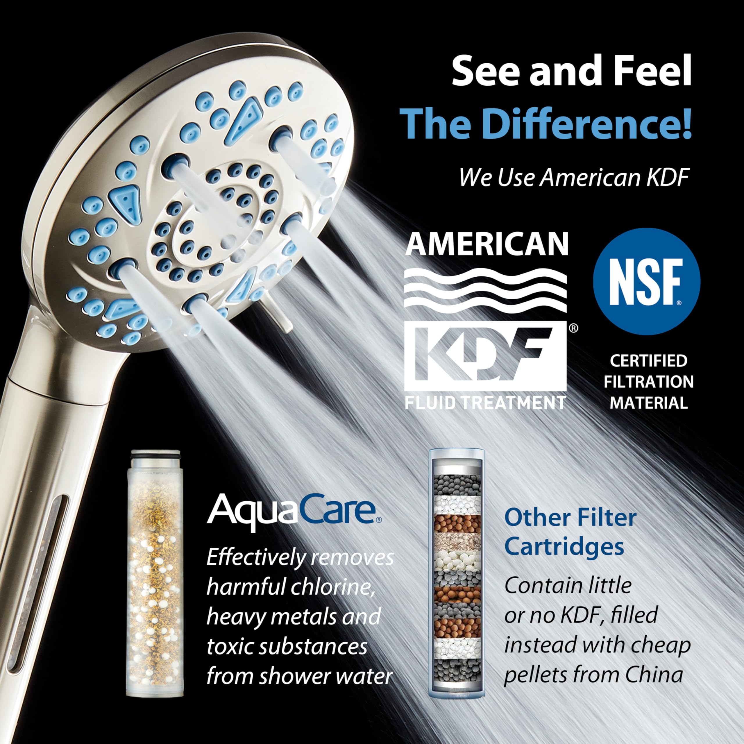 AquaCare High Pressure 10-mode Filter Handheld Shower Head with
