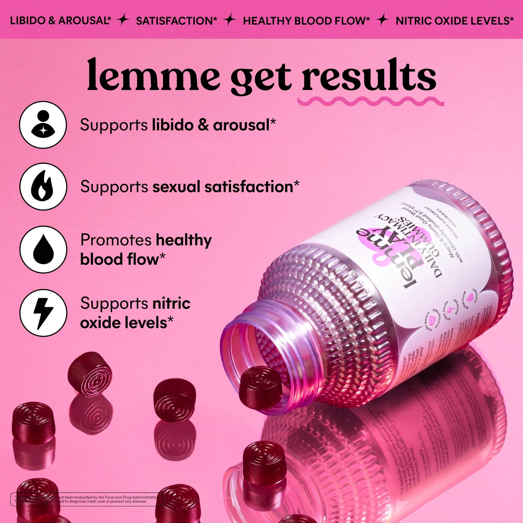 Lemme Play Daily Intimacy Gummies for Women and Men, 30-Day Supply — Amazon image 2