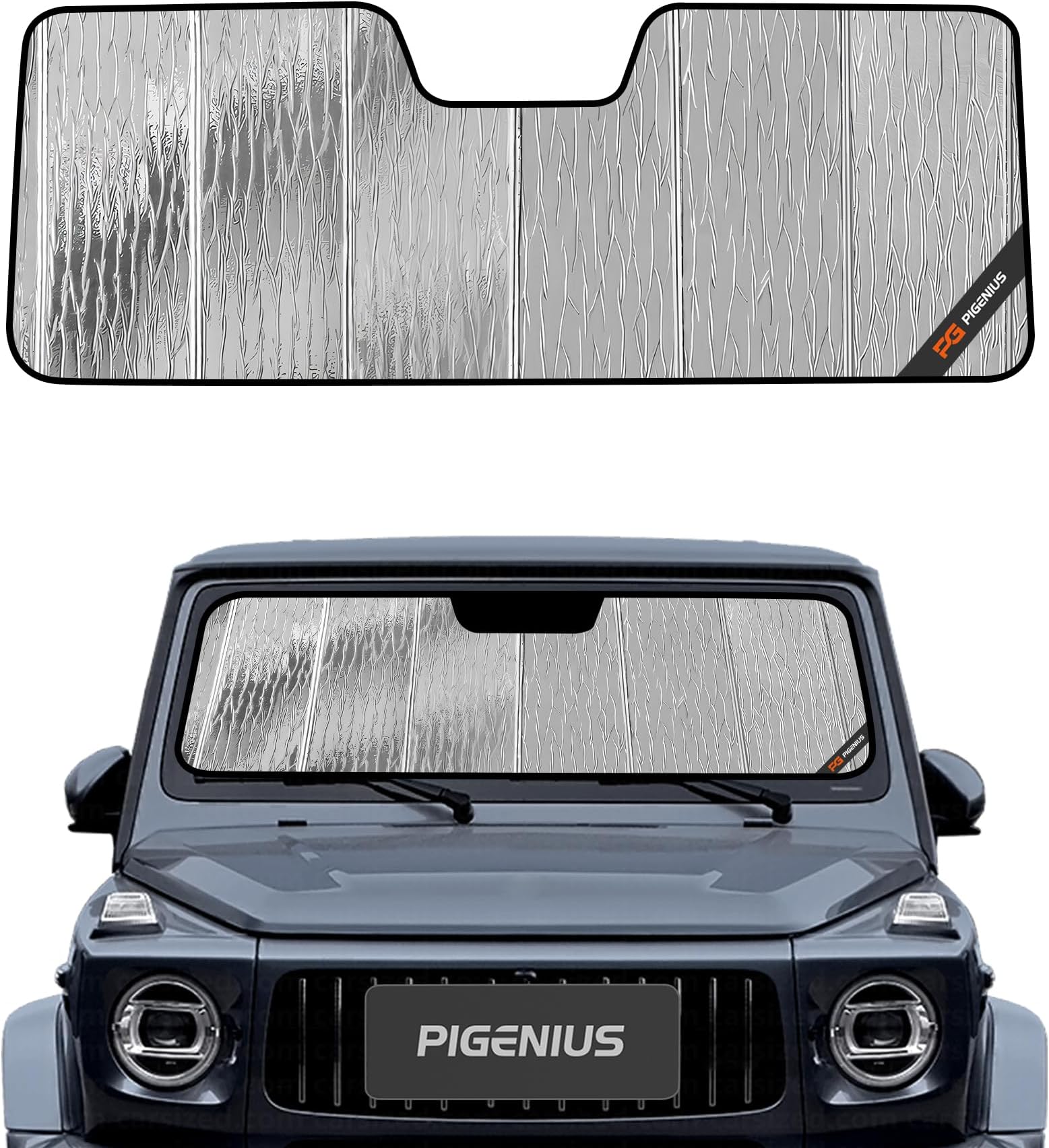 Pigenius Windshield Sun Shade for Mercedes-Benz G-Class 2013-2018 Front Window Sunshade - AstraGuard