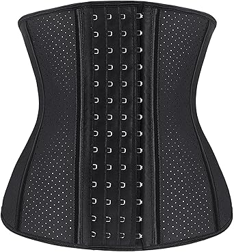 YIANNA Waist Trainer for Women Latex Underbust Waist Corsets Cincher Hourglass Body Shaper 4 Hooks