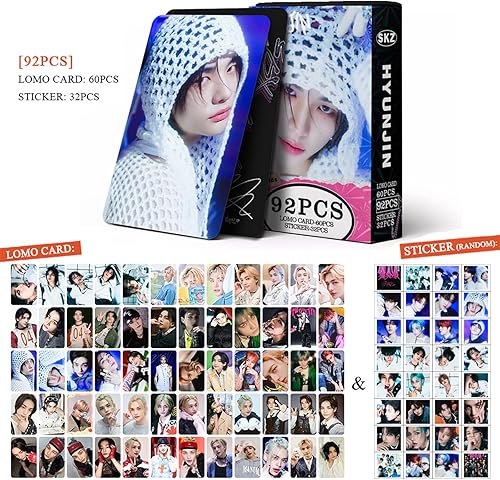 Miniatura 5 de Stray Kids - Tarjetas fotográficas SKZ Rock Star, 92 unidades, tarjetas de fotos de KPOP, regalo Lomo para niños y niñas SKZ (HyunJin)