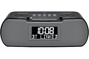 Sangean RCR-20 FM-RDS (RBDS) AM/Bluetooth/USB Phone Charging Digital Tuning Clock Radio