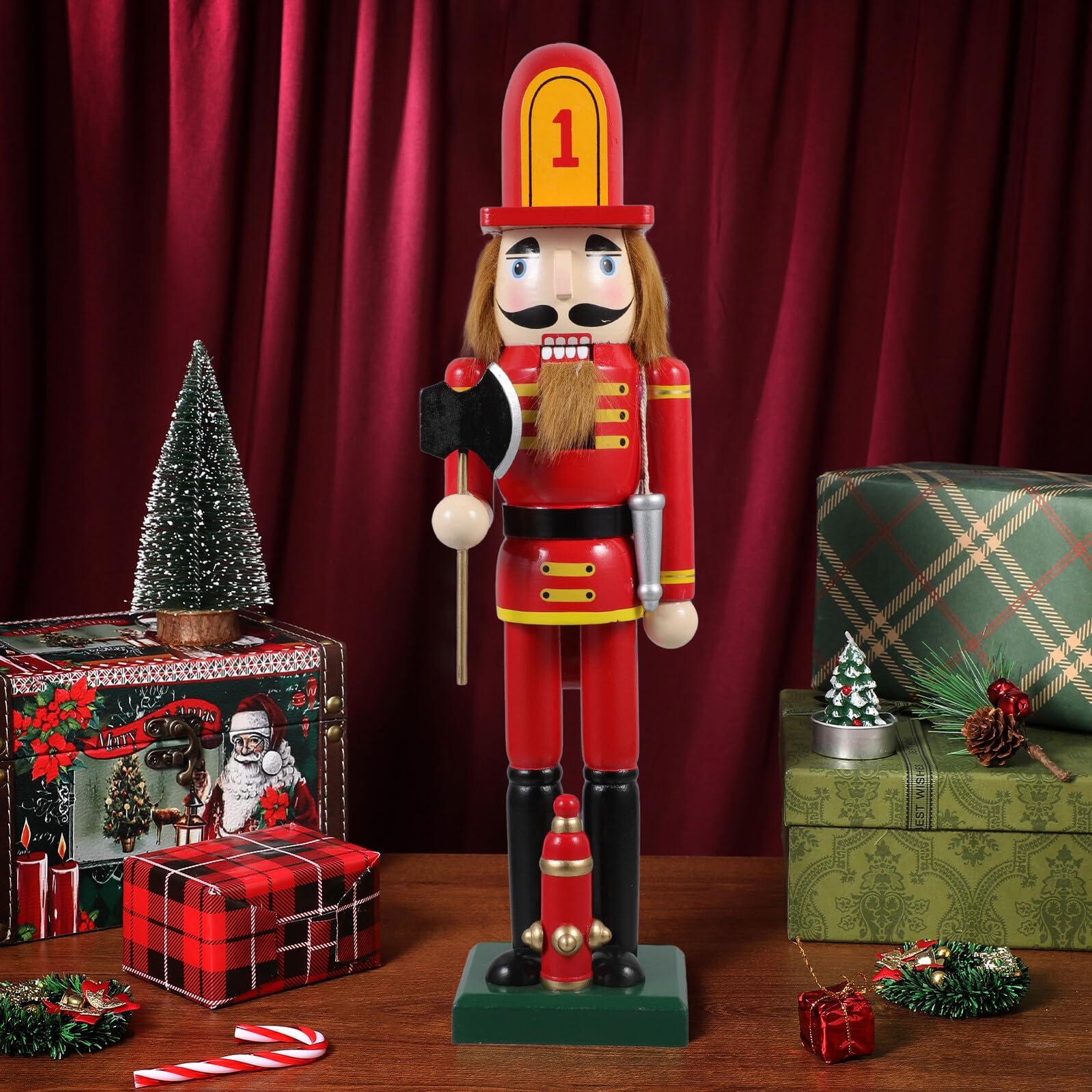 jojofuny Nussknacker-Soldat für Weihnachtsdekoration Nussknacker-Ornament als Schmuckstück für Küchentheke und Kaminsims