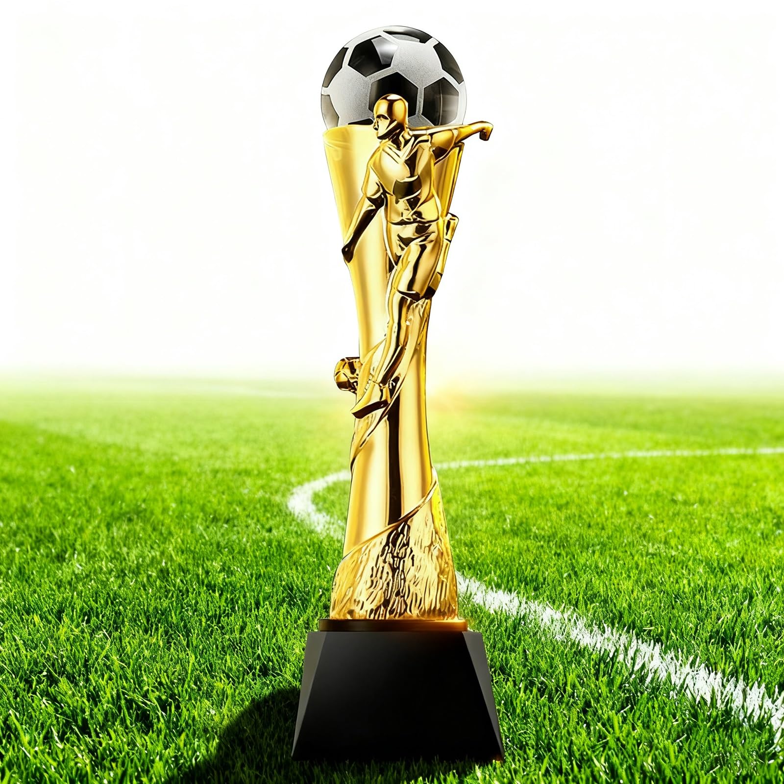 Trofeo De Campeones De Fútbol, ​​Premio Al Jugador Más Valioso (MVP) Personalizable para Equipos Y Clubes Deportivos. La Base Se Puede Grabar para Premios Torneos Partidos(Copper)