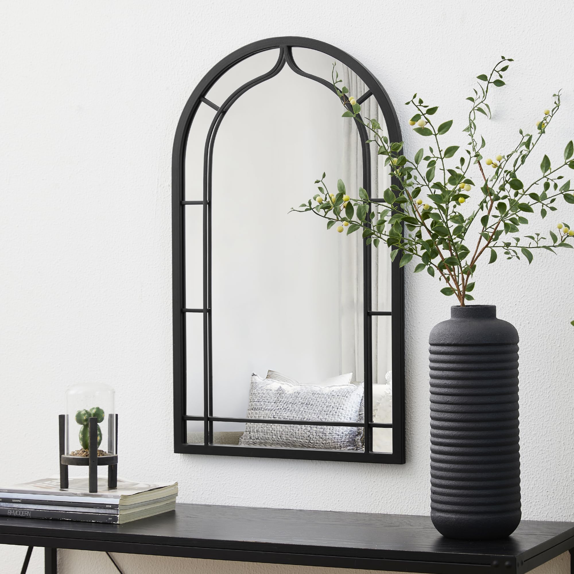 Amazon.co.jp: Glitzhome 33インチ 壁装飾ミラー アーチ型