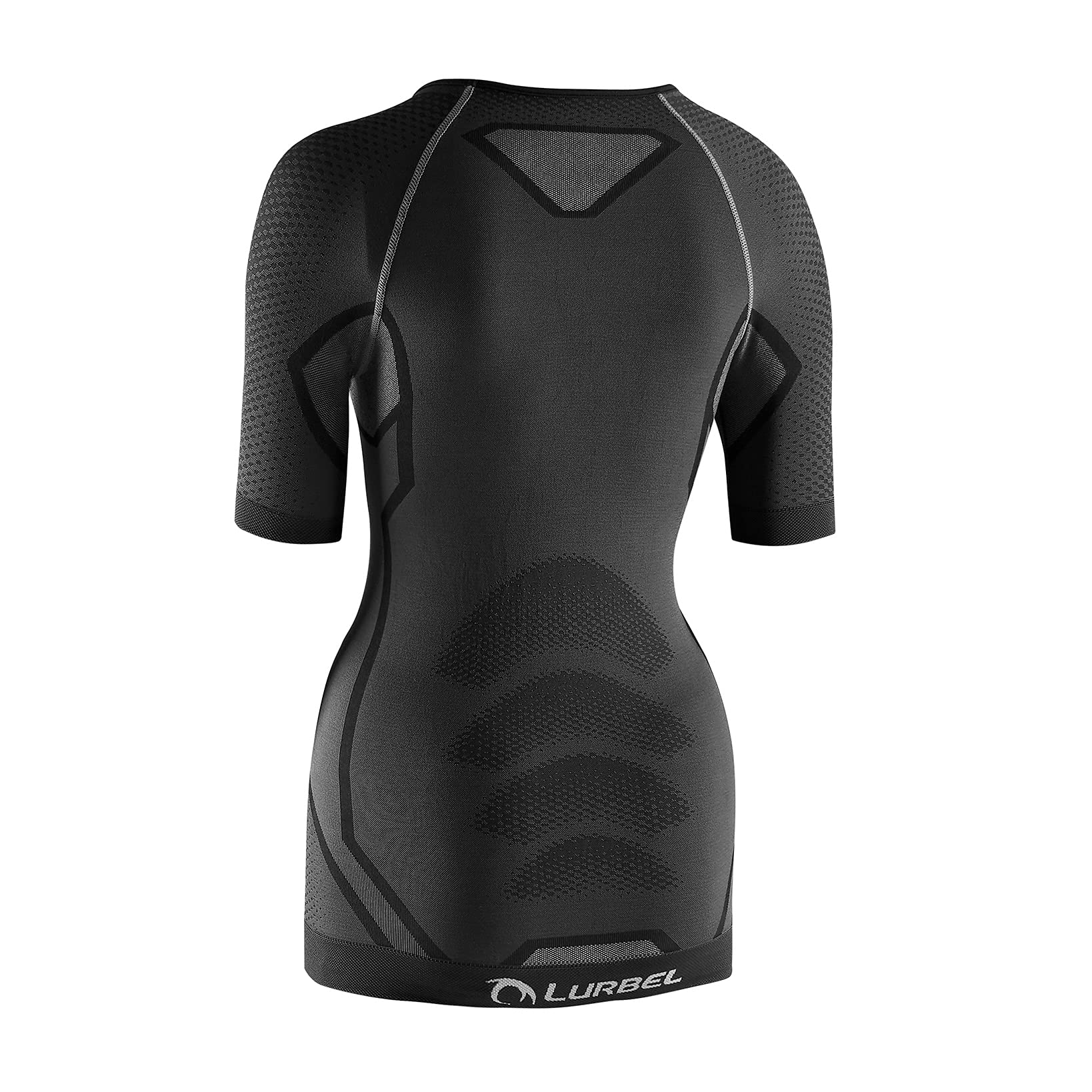 LURBEL Cristallo Short Sleeves W Maglia Interna Traspirante Maglia da Corsa, Manica Corta, Maglia Trail Running Termoregolatrice, Antibatterica Donna (M – Medium, Marengo-Marengo)