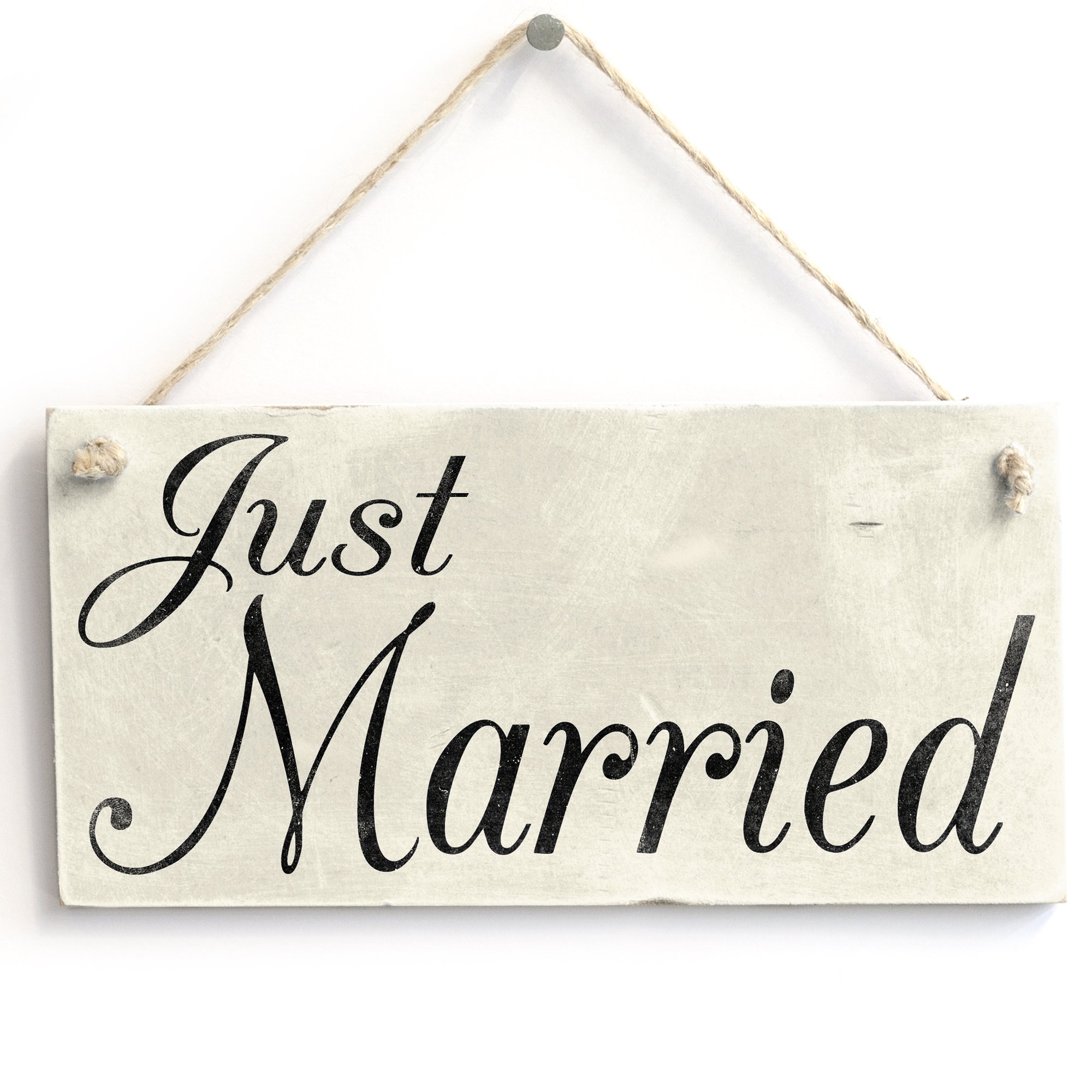 Just Married Sign, Wedding Accessory Gift for Newlyweds Wedding Photo Prop
