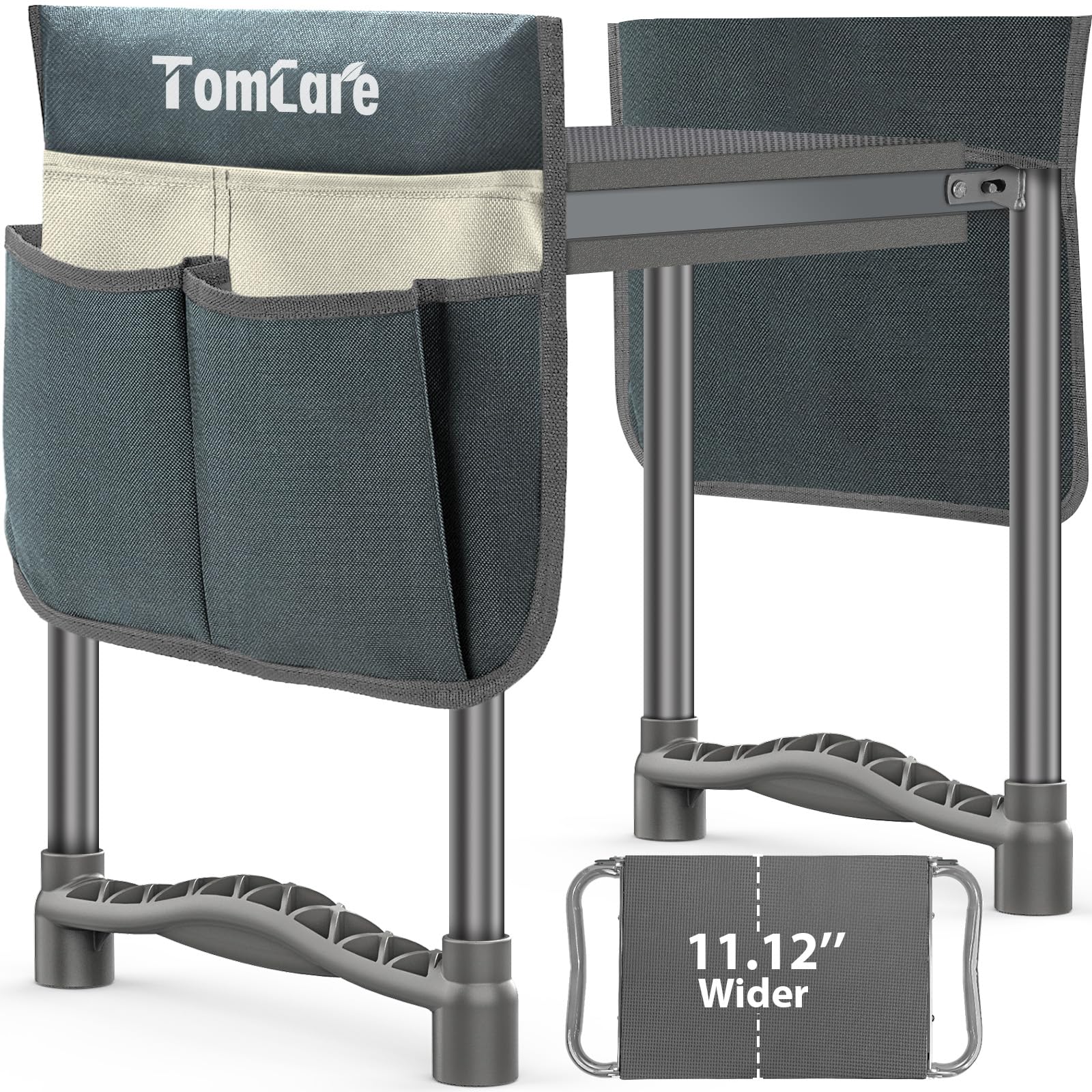 TomCare Garden Kneeler and Seat, 11.12" Kneeling Pad Sturdy Garden Bench