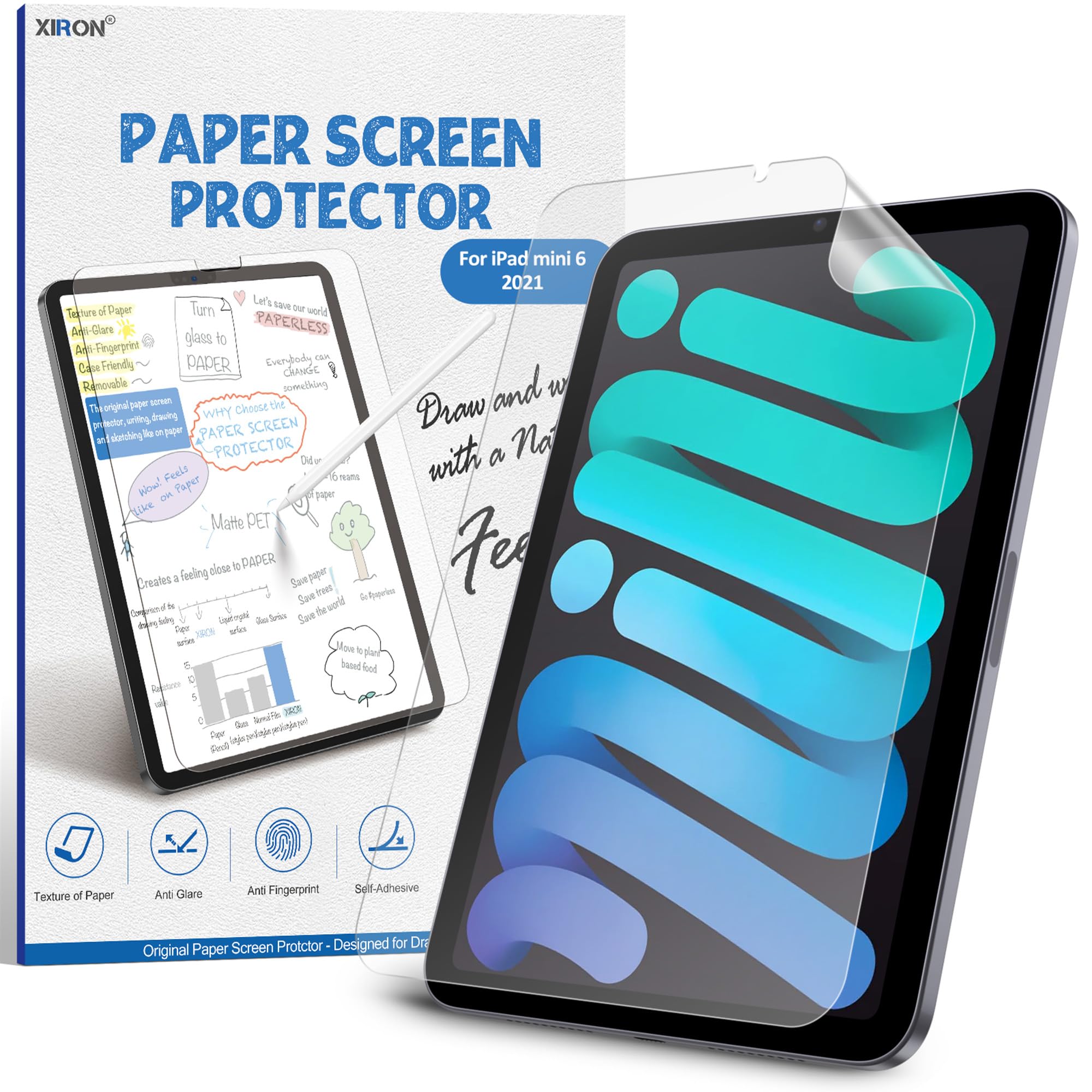 Amazon.com: XIRON [2 PACK] Paper Screen Protector for iPad mini 7 