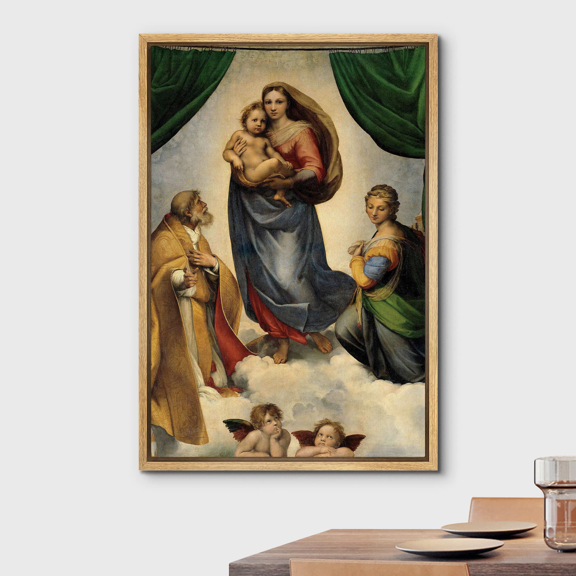 Amazon.com: wall26 Framed Canvas Print Wall Art Sistine Chapel