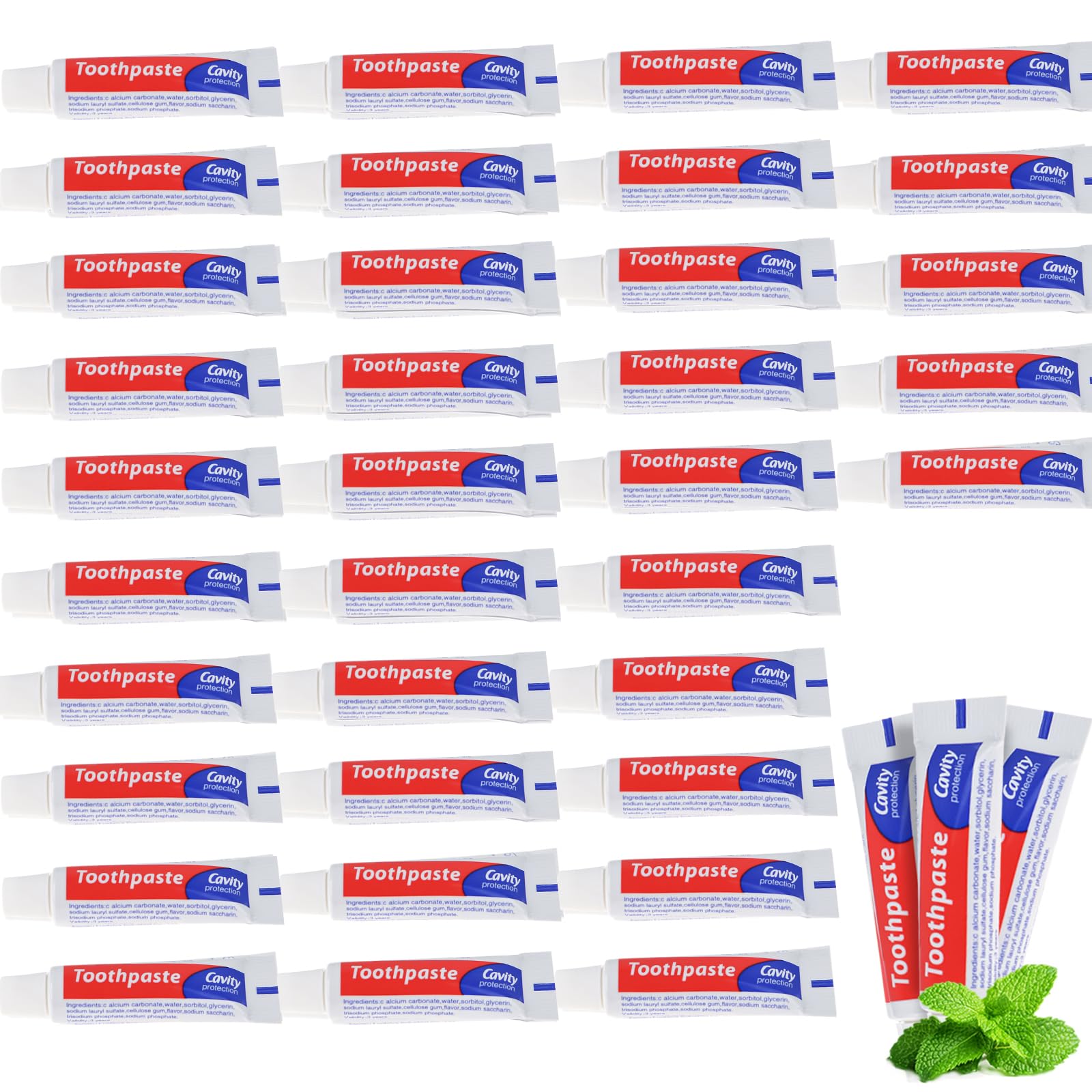 200 Tubes Bulk Travel Size Toothpaste, 0.176 Oz Extra Small Mint Mini Disposable for Hotel, Guests, Homeless, Charity (Too Small, Only Good for Single Use)