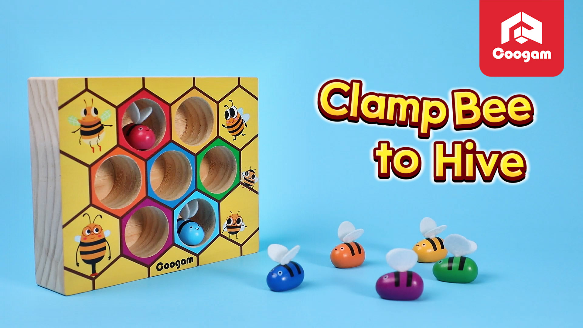 Amazon.com: Coogam Toddler Fine Motor Skill Toy, Clamp Bee to Hive