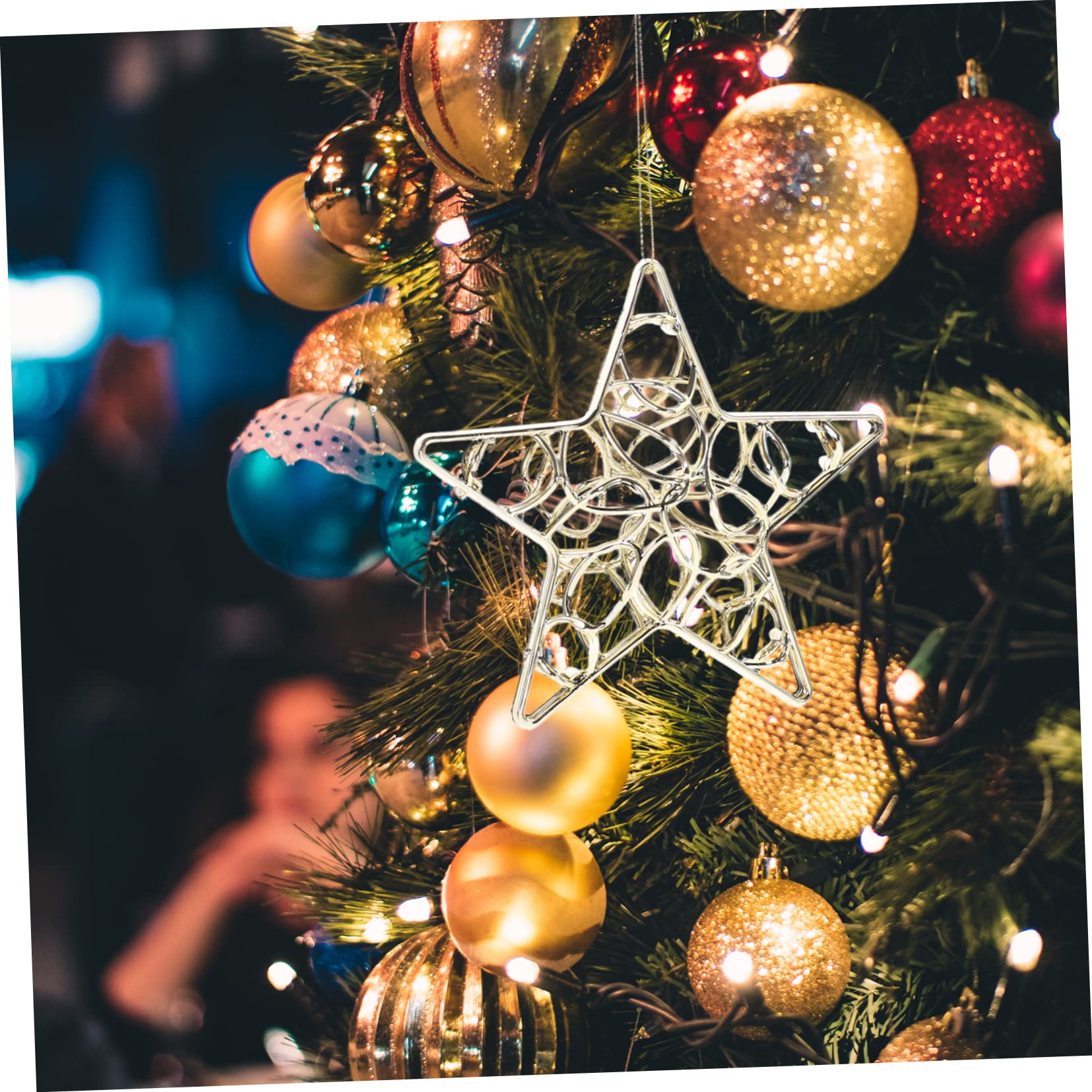 TOPBATHY STK Weihnachtsschneeflocke-Anhänger weihnachtsdeko winterdeko dekorativer Weihnachtsanhänger glitzernde Winterstern-Ornamente Weihnachtsschmuck Weihnachtsbaum-Anhänger Plastik