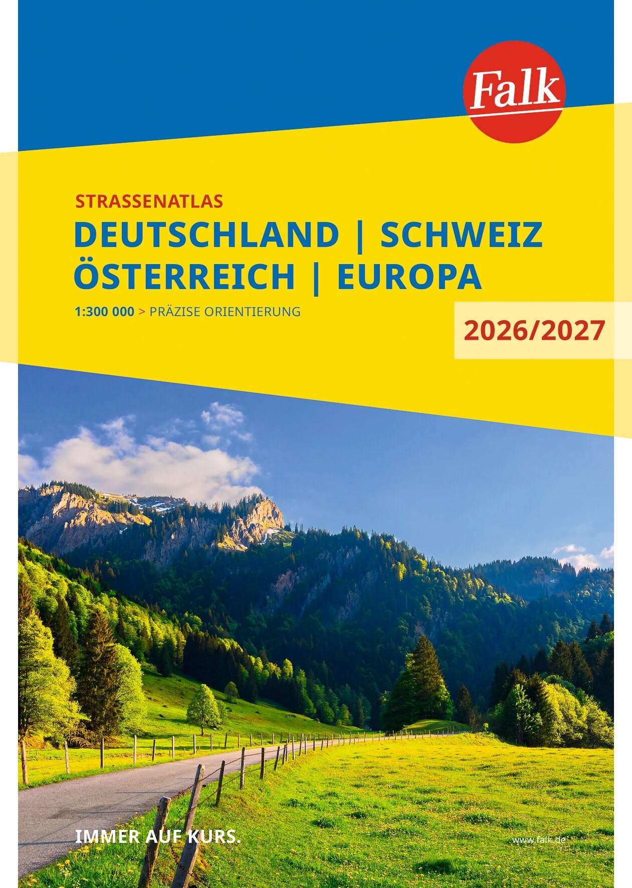 Falk Straßenatlas 2026/2027 Deutschland, Schweiz, Österreich 1:300.000: Autoatlas mit Europa 1:4,5 Mio.