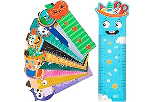Haooryx 50Pcs Back-To-School Ruler Bookmarks: Enhance Reading and Measuring Fun