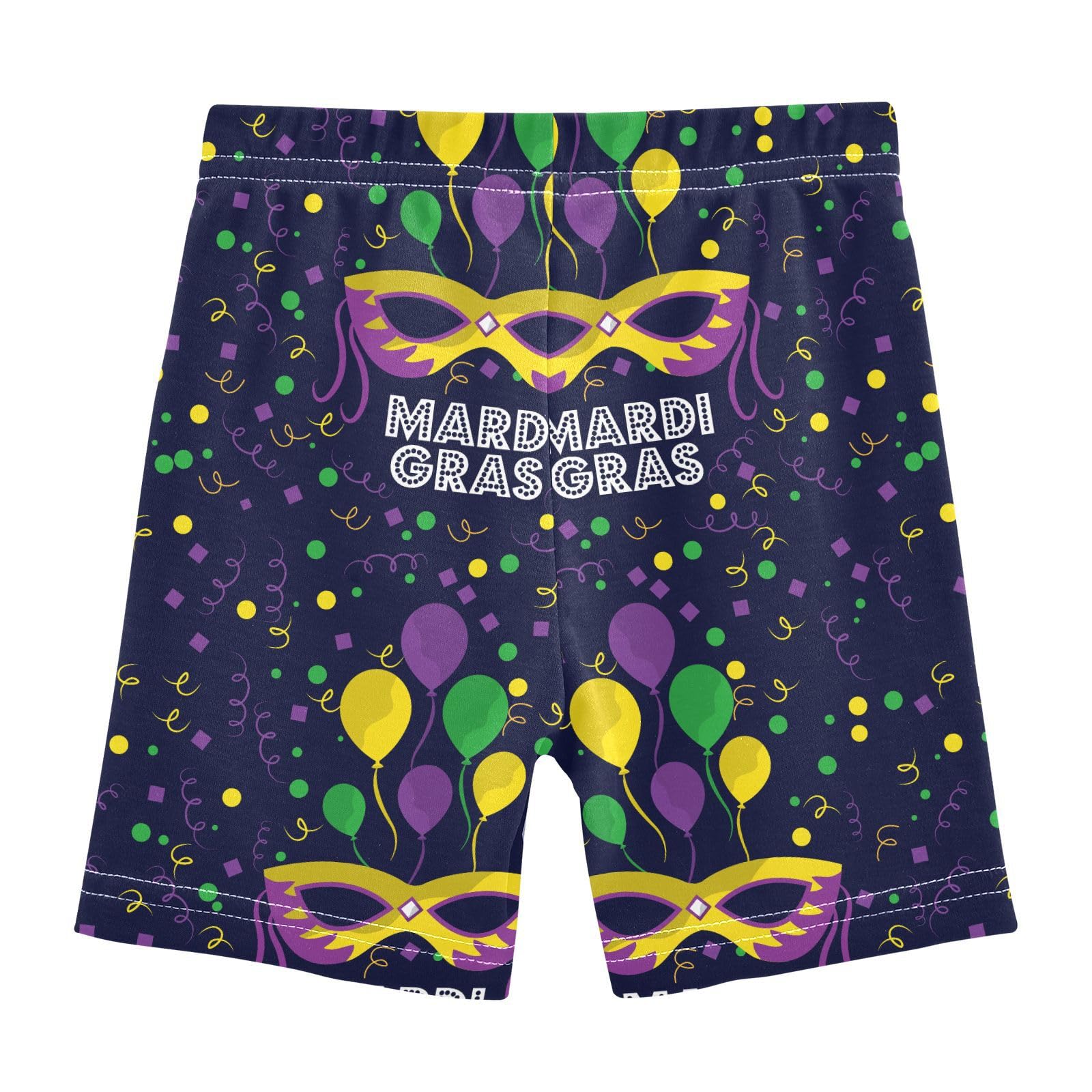 Aflyko Fat Tuesday Girls' Shorts Masquerade Balloon Cute Soft Summer Boxers Short Leggings Dance Bottoms Multi