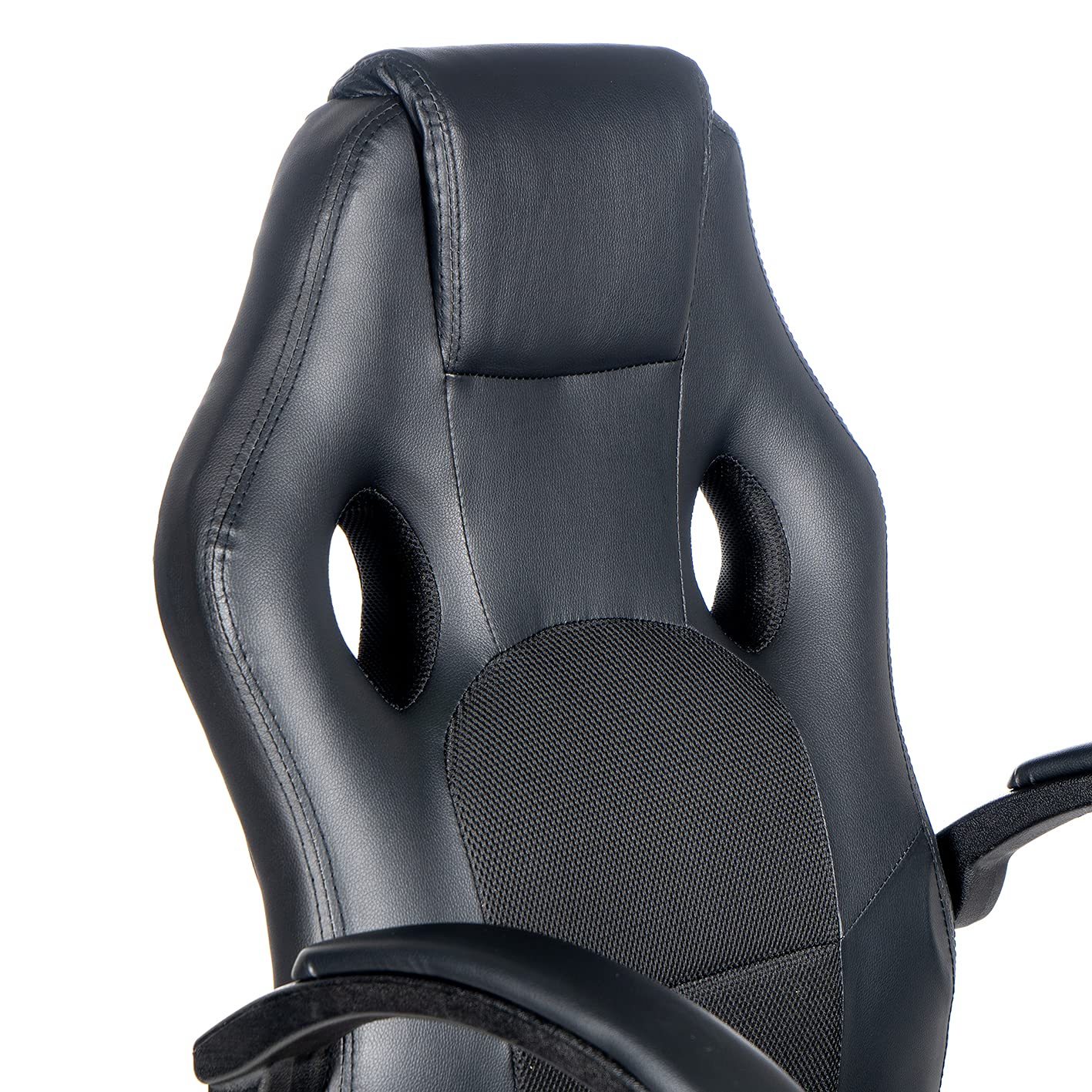 Enrico Coveri Sedia In Pelle PU Con Schienale Ergonomico Imbottito E Ruote, Poltrona Regolabile Con Poggiatesta Anti Cervicale e Braccioli Per Studio, Gioco e Ufficio