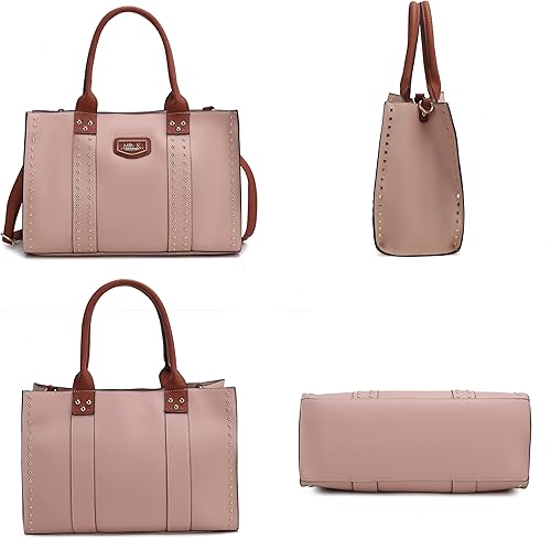 Miniatura 5 de MKF Collection Mia k - Bolso de mano para mujer, de piel vegana, con asa superior cruzada y cartera