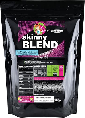 Miniatura 2 de Skinny Blend - Batido alto en proteínas para mujer, bajo en carbohidratos, reemplazo de comidas apto para dieta cetogénica, satisface el hambre