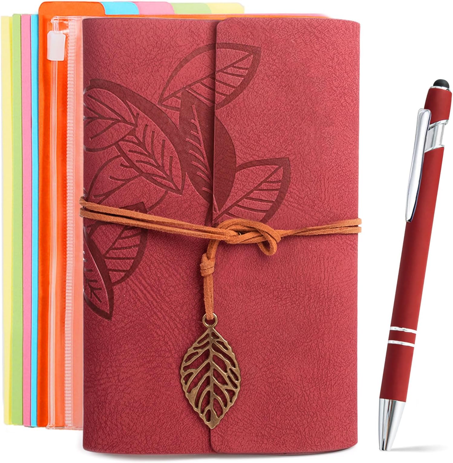 Freude Refillable Leather Journals Notebook A6(7×5inch