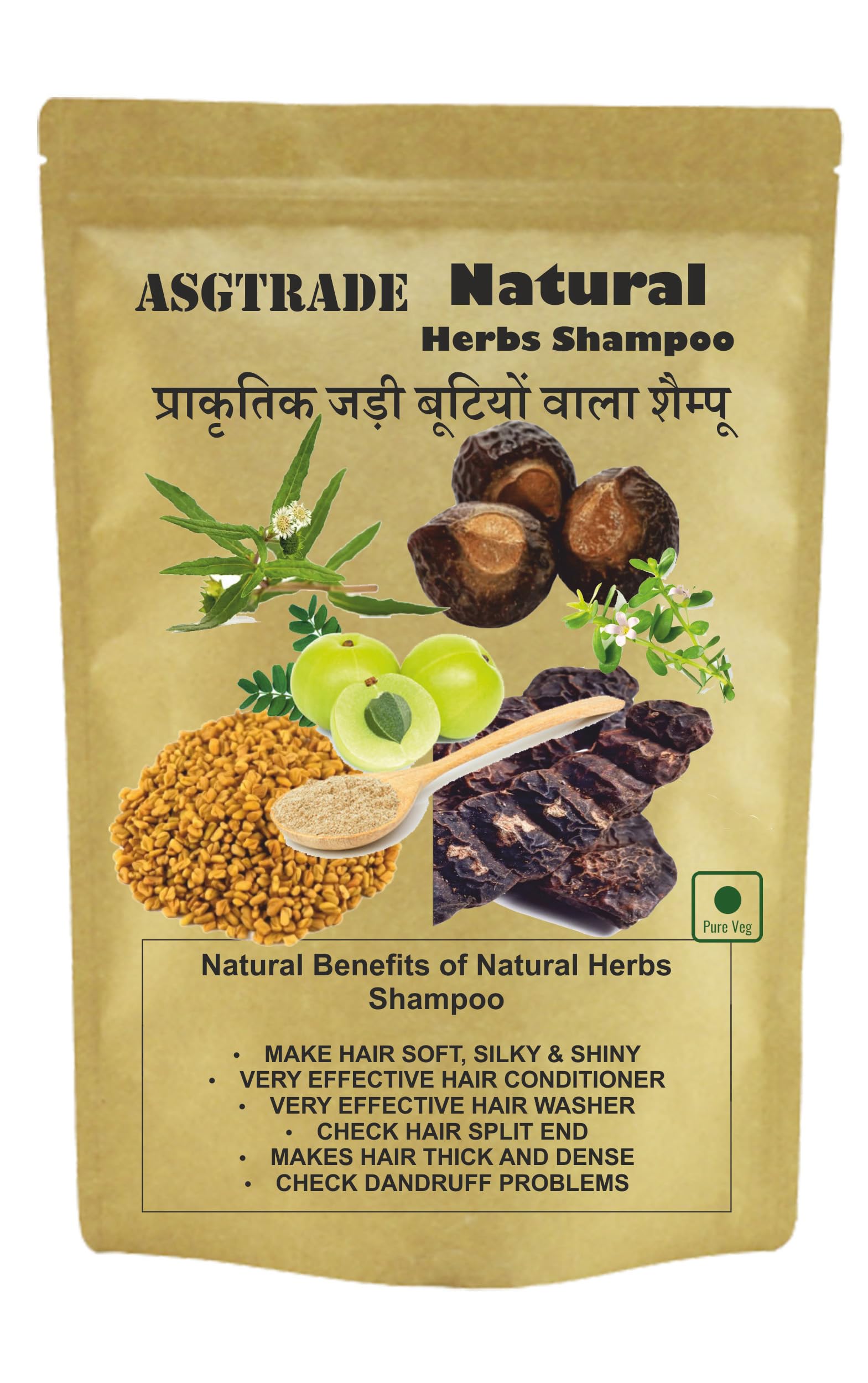 Herbal Hair Wash Powder Banefical for Hair Fall, Dandruff, Split Ends, Grey Hair, 200g, Chemical Free, Amla, Reetha, Shikakai-picture-27