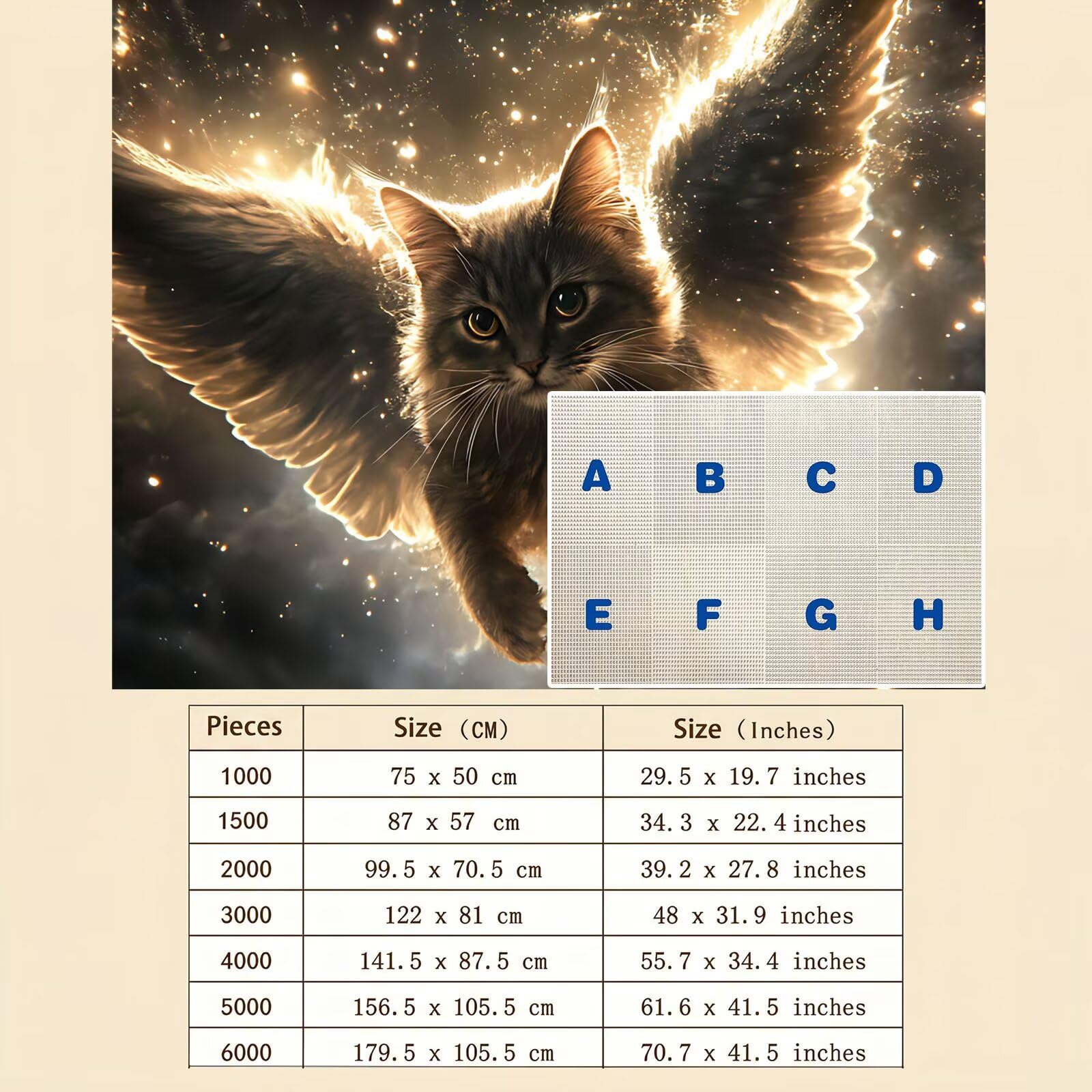 Puzzle 6000 Pezzi Classici, Puzzle gatto sogno-2 179 x 105 cm, Gioco Educativo e Antistress in Legno con Poster Incluso, Ttività DIY per Famiglia, Regalo per Appassionati, Decor Parete Casa, f0-692