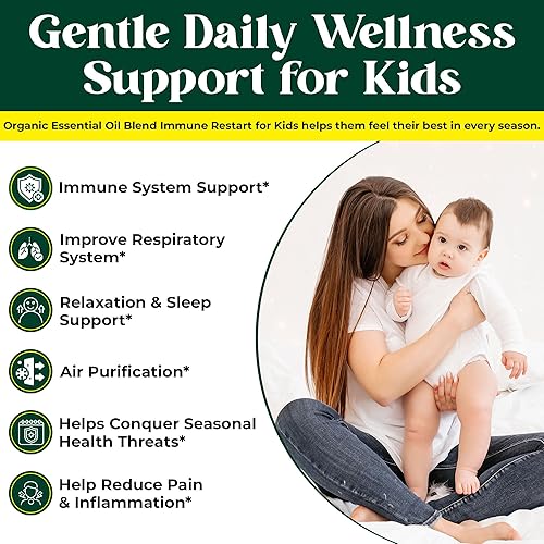 Miniatura 4 de Center of Paradise Immune Restart Kids Mezcla de aceites esenciales orgánicos para apoyo inmunológico (0.3 onzas líquidas), certificado por USDA,