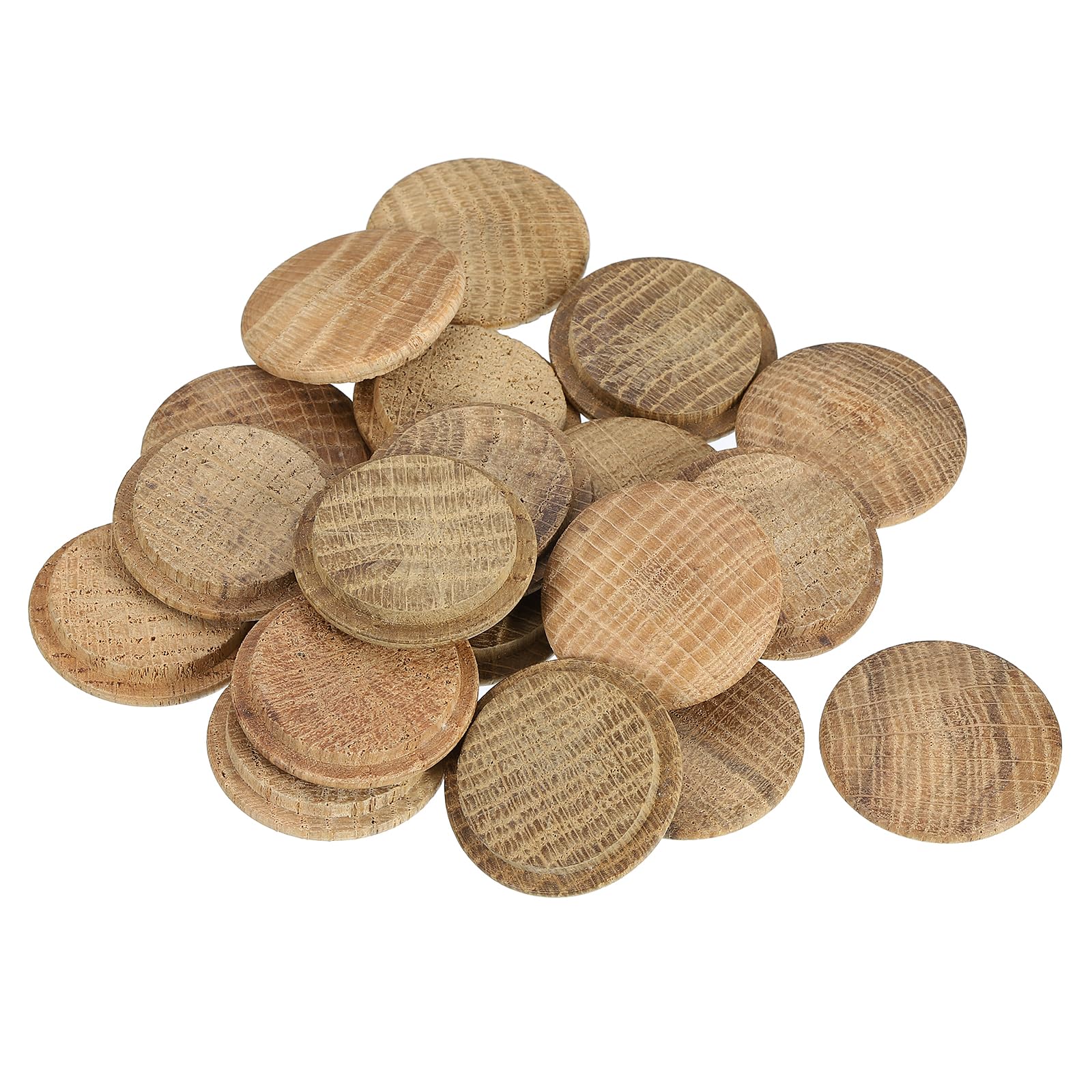 uxcell 30 Pcs 1.18 x 1.38 Inch Wood Hole Plugs, Wooden Screw Hole Cover