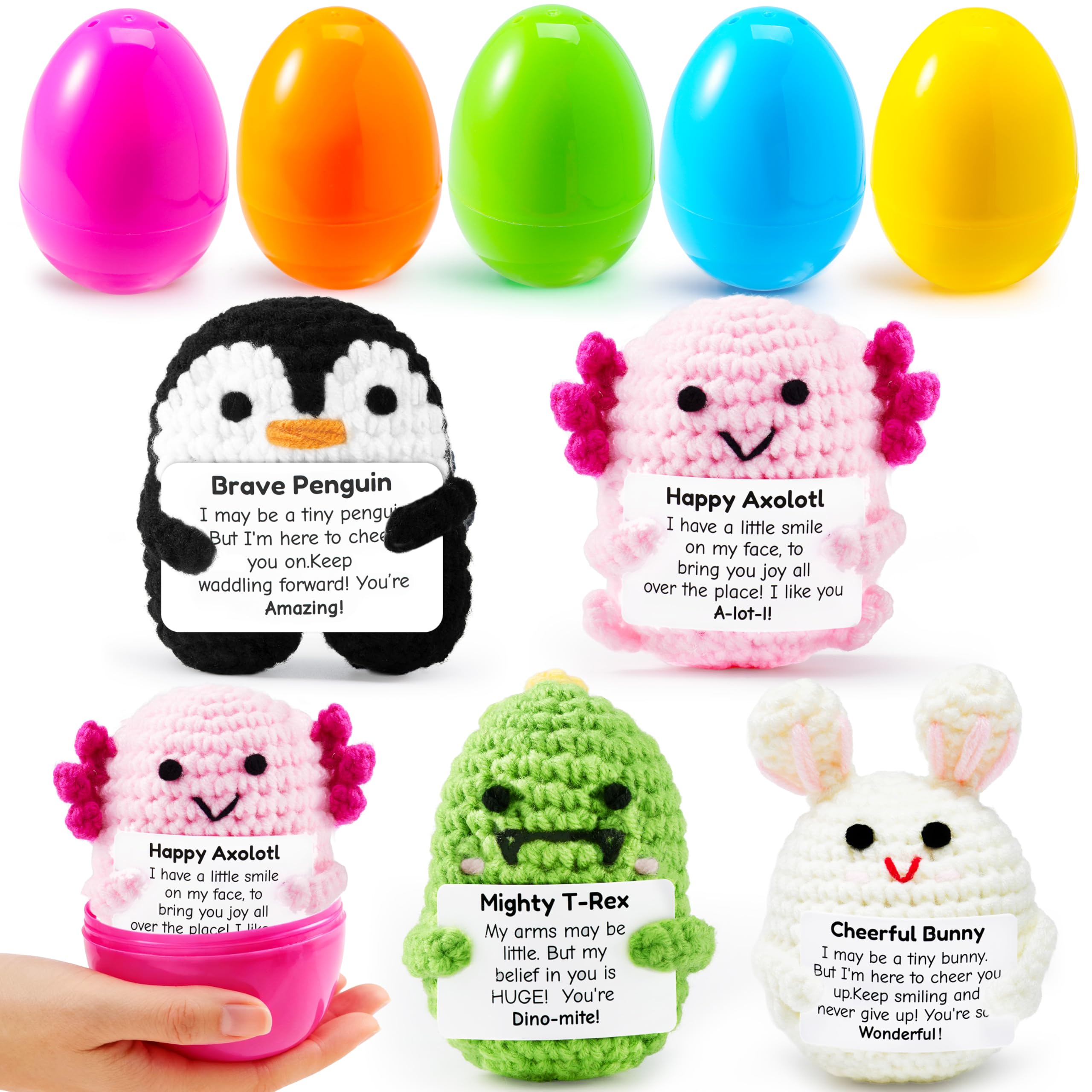 JOYIN Lot de 6 grands œufs de Pâques géants en plastique de 25,4 cm - En , solides, pour huiler des friandises - Thème de Pâques - Cadeau d'invités - Œufs de