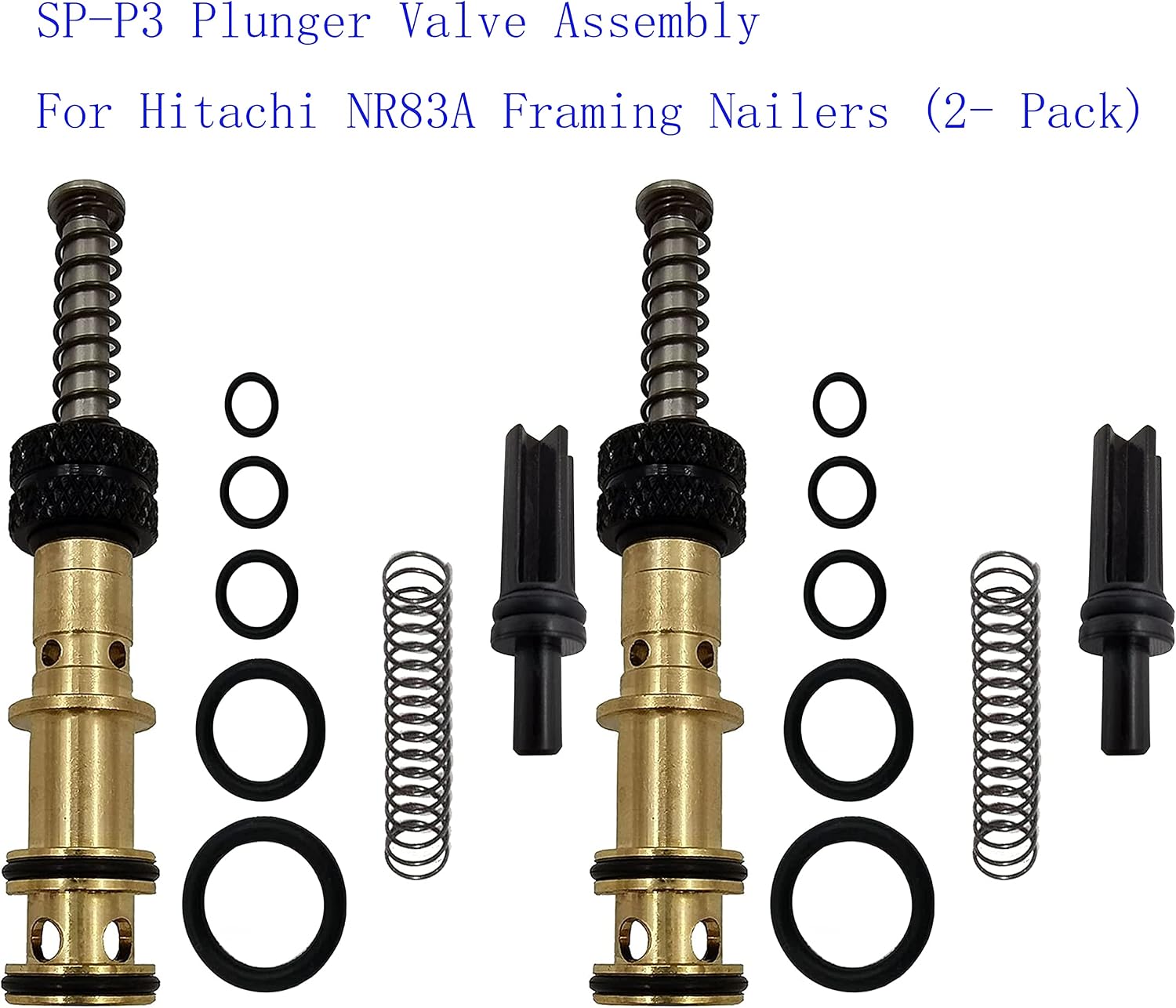 (2 pack) SP-P3 Plunger Valve Part Framing Nailer For Hitachi NR83A | For Hitachi NR83A NR83A NR83A2 NR83A2(S) NR83A3 (2- Pack) 875-638 884-111 Trigger Valve Set
