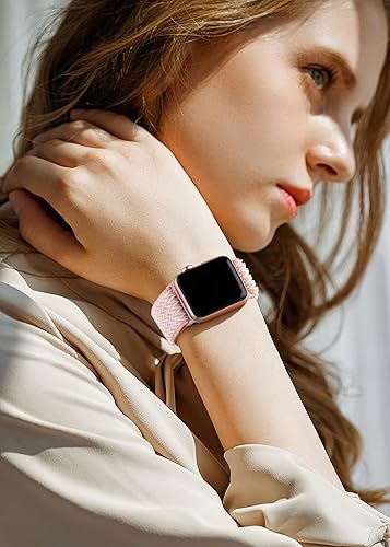 Miniatura 4 de Lerobo Bandas elásticas compatibles con Apple Watch de 1.73, 1.77, 1.65, 1.73, 1.49, 1.57, 1.61 pulgadas, correa elástica de nailon suave de