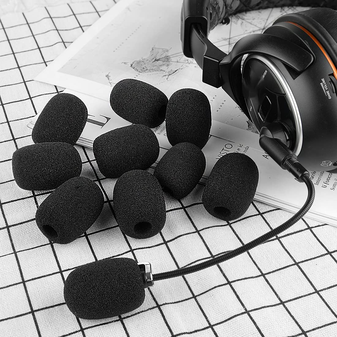 Pare-brise Shure MV7 SM58 Pare-brise Anti-pop Micro Geekria - Lot De 2 En Mousse Pour Shure MV7, SM58, BETA57A, PGA48 - Filtre Réducteur De Souffles Pare-brise Micro