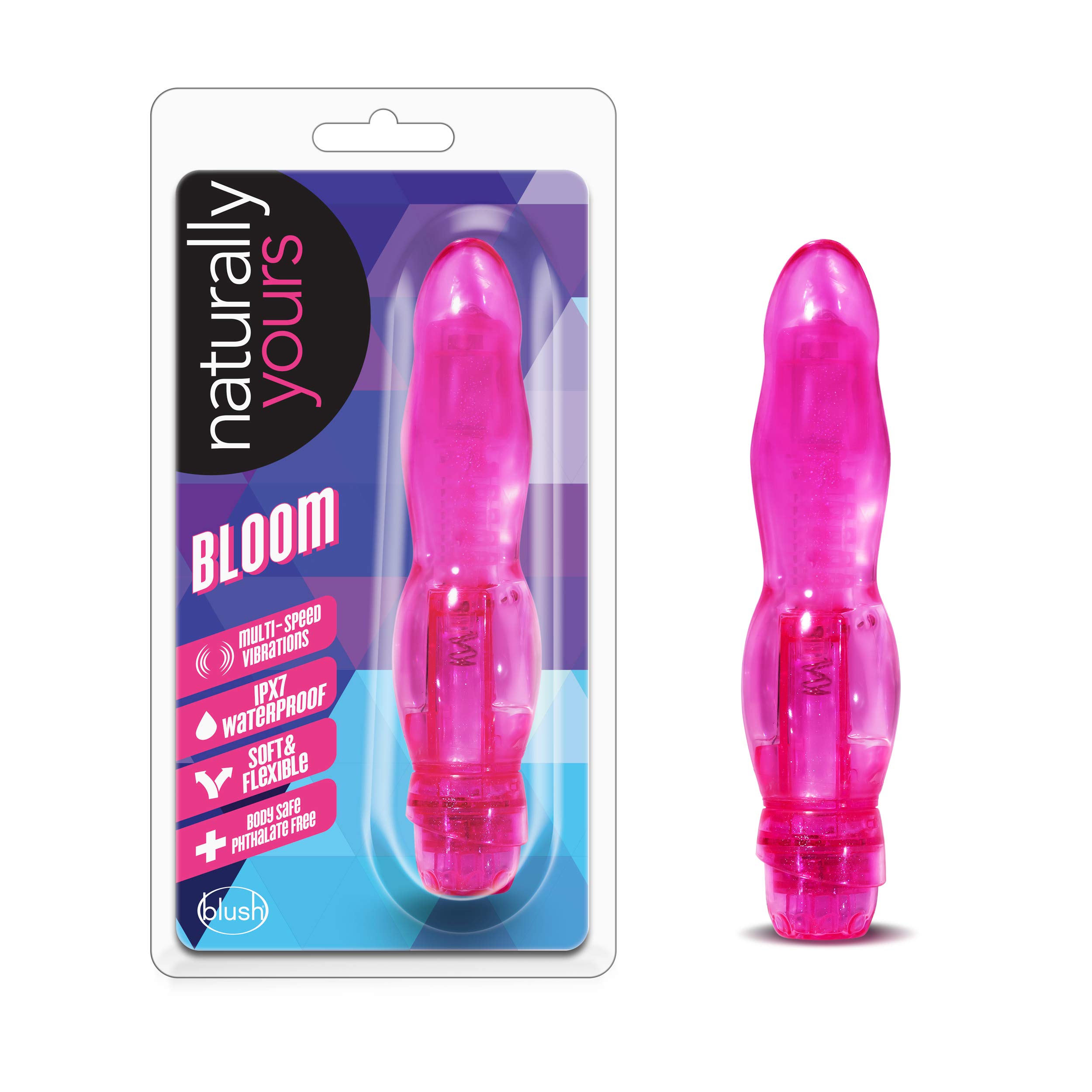 Amazon.com: Blush Naturally Yours Bloom 6.75 Small Dildo Vibrator -  Flexible Shaft Curves - Adjustable Multi-Speed Vibes - Deep Vaginal & Anal  Play Cock, IPX7, Women & Couples Beginners Adult Sex Toy