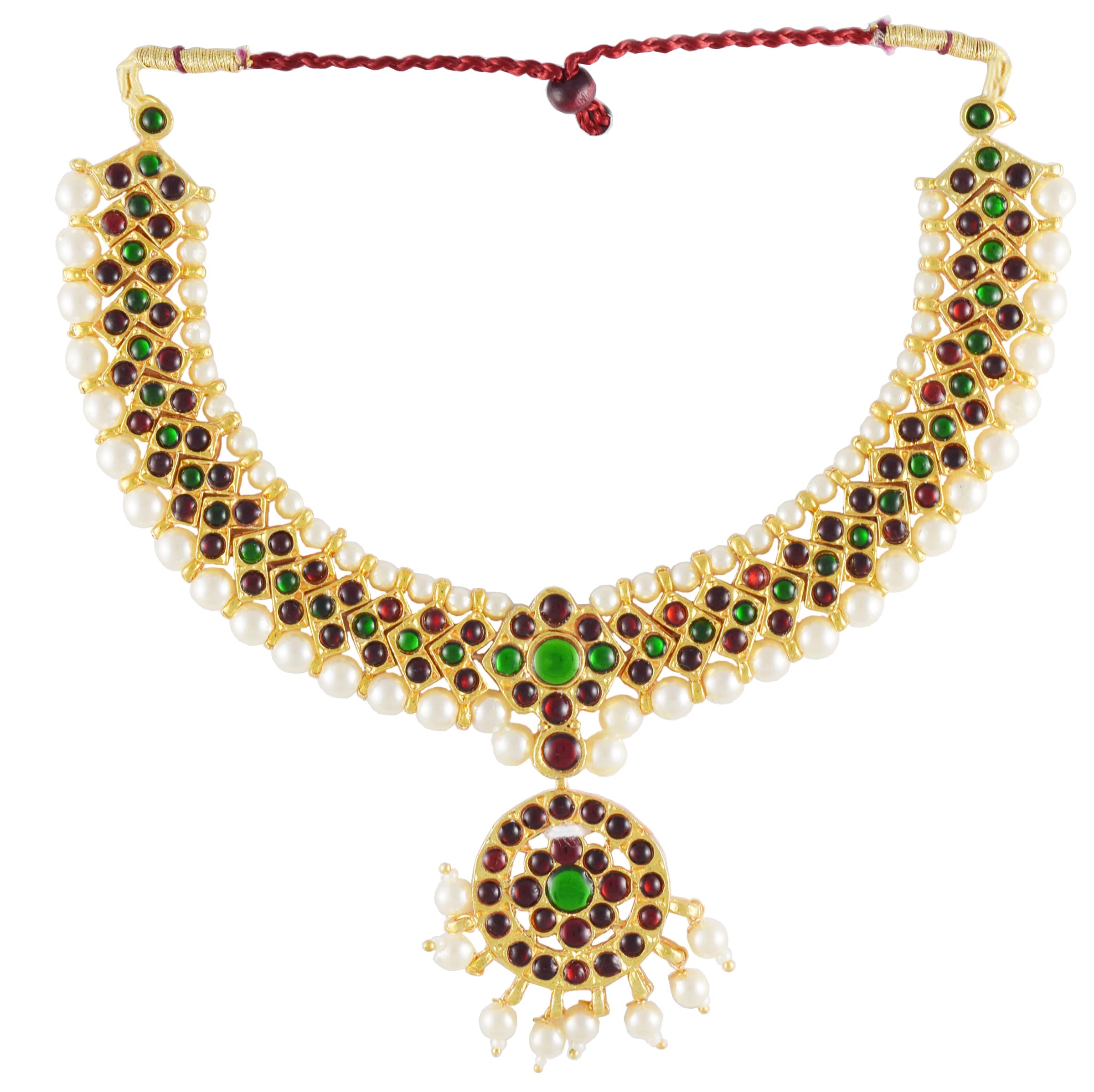 UG products classical Bharatanatyam Dance Jewellery necklace (147-1) (B0BXDQ5MYY) Amazon Price History, Amazon Price Tracker