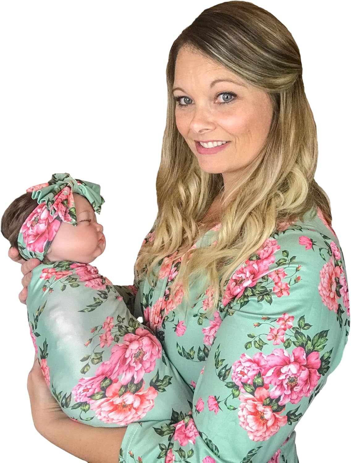 Mommy Robe with Matching Baby Swaddle 