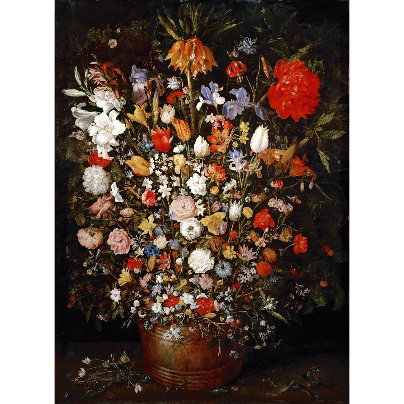 Poster Nature morte avec fleurs 1607 grand format 76x101 cm pour décoration murale salon
