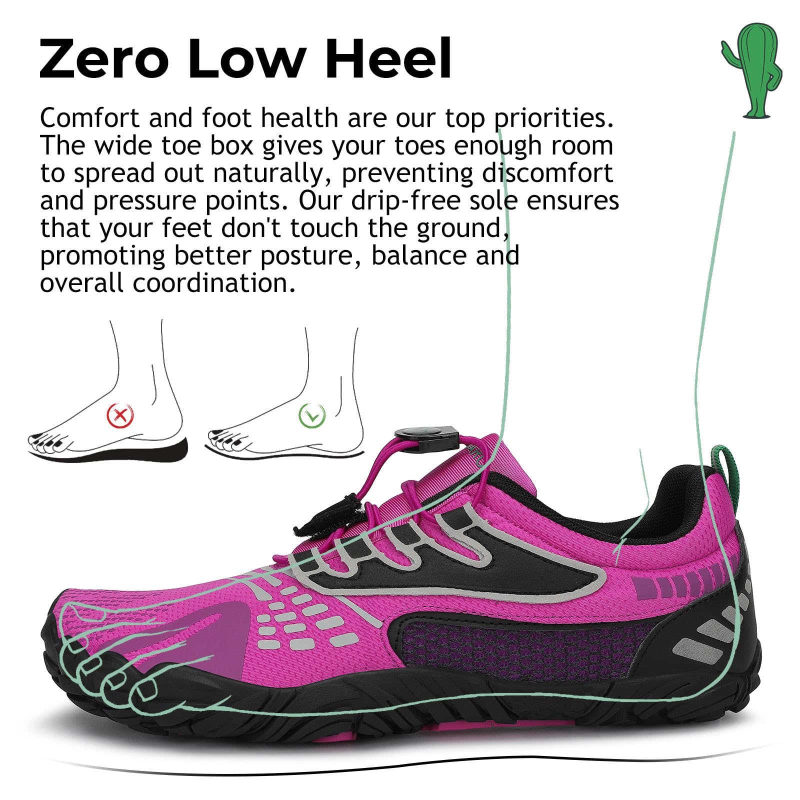 Saguaro Femmes Hommes Minimalistes Chaussures de Trail Running Fitness