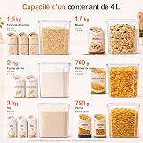 GoMaihe Boîtes de Conservation Hermétiques, 6 x 4 L, Muesli et Céréales - 2