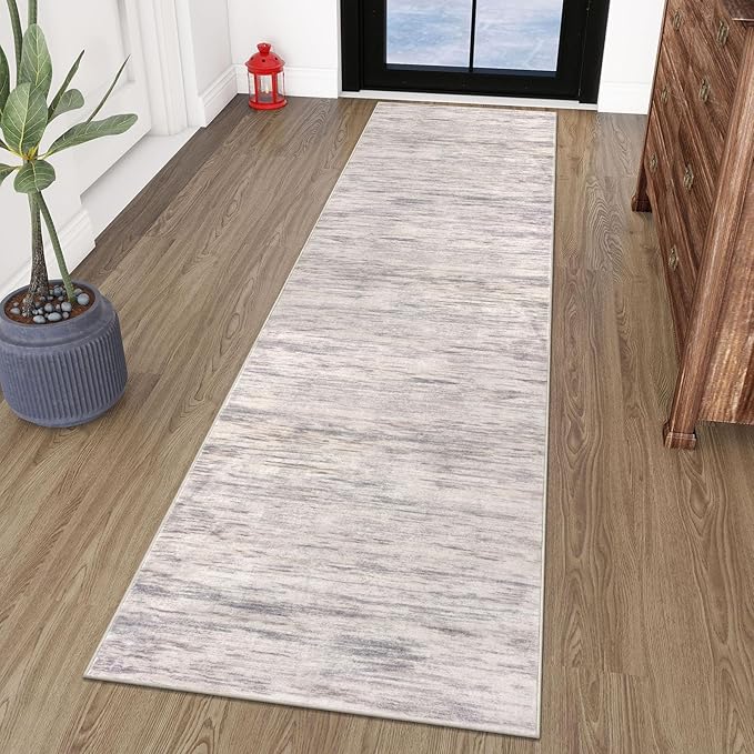 Amazon.com: SIILOOM 2x8 Gray Beige Neutral Multi Modern Abstract Runner ...