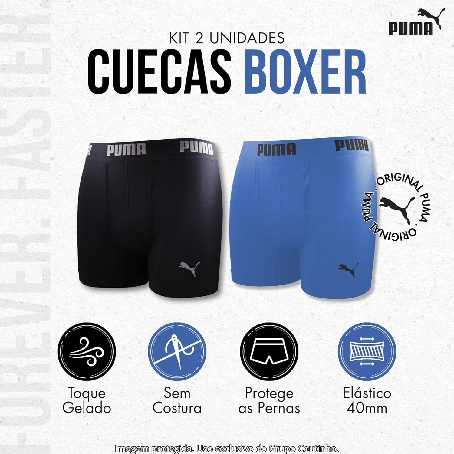 Kit 2 Cuecas Boxer Puma Sem Costura Poliamida Sport Dry Fit em promoção! Veja a oferta e mais achadinhos de Moda íntima 9 Hoje é o melhor dia para comprar Kit 2 Cuecas Boxer Puma Sem Costura Poliamida Sport Dry Fit com aquele preço maroto! Promoção! Aproveite a oferta! 9