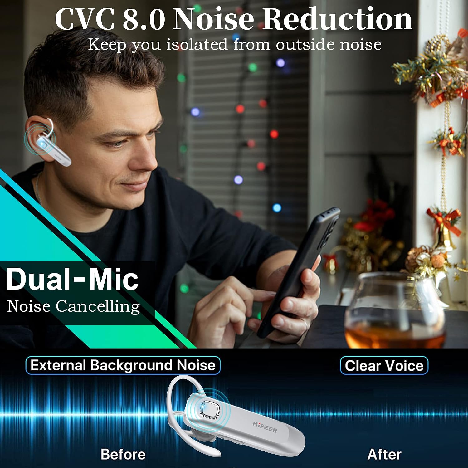Buy HIFEER Bluetooth Headset Handsfree 