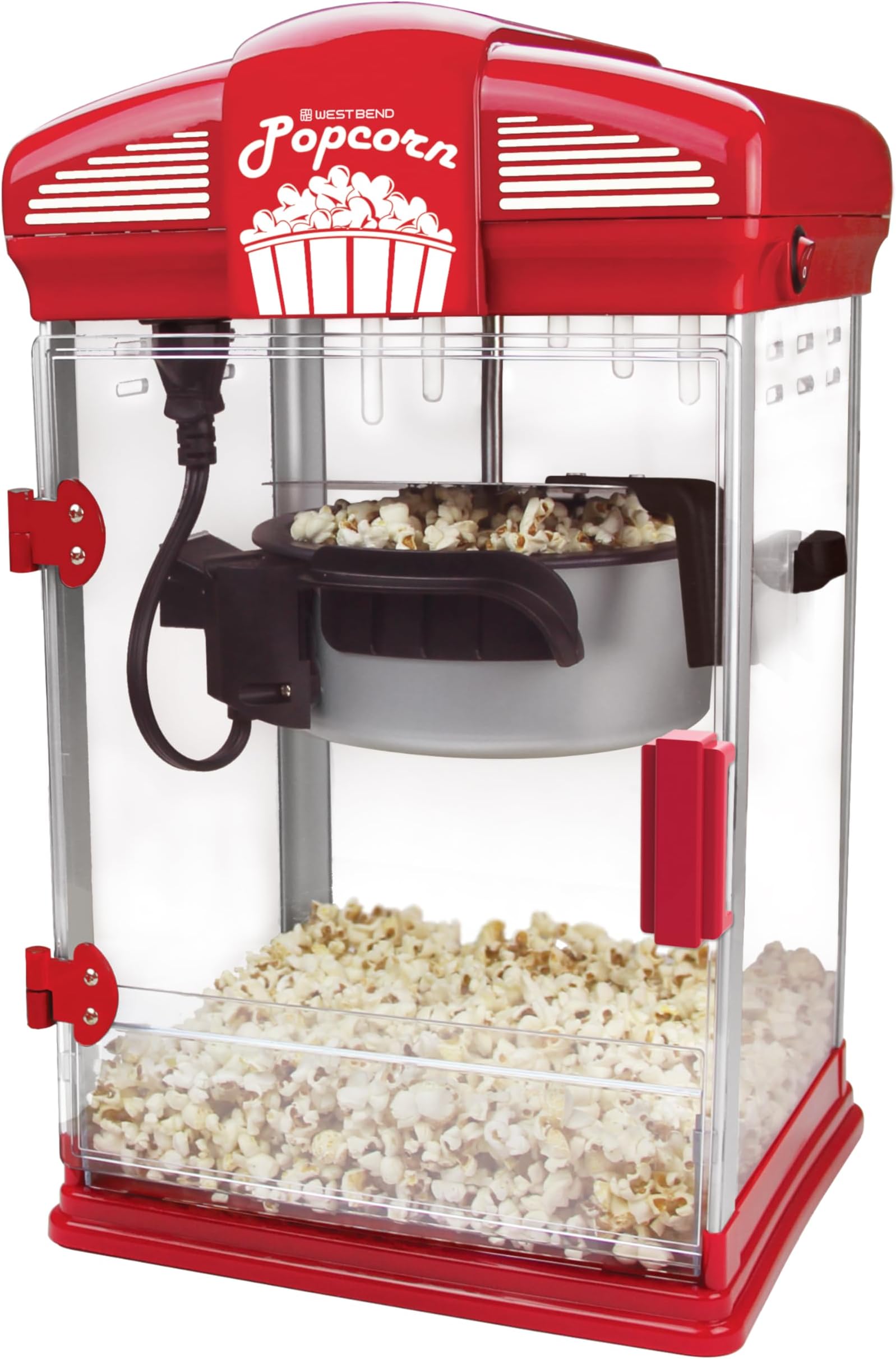 West Bend 82515 Theatre Popcorn Machine, Red by West Bend