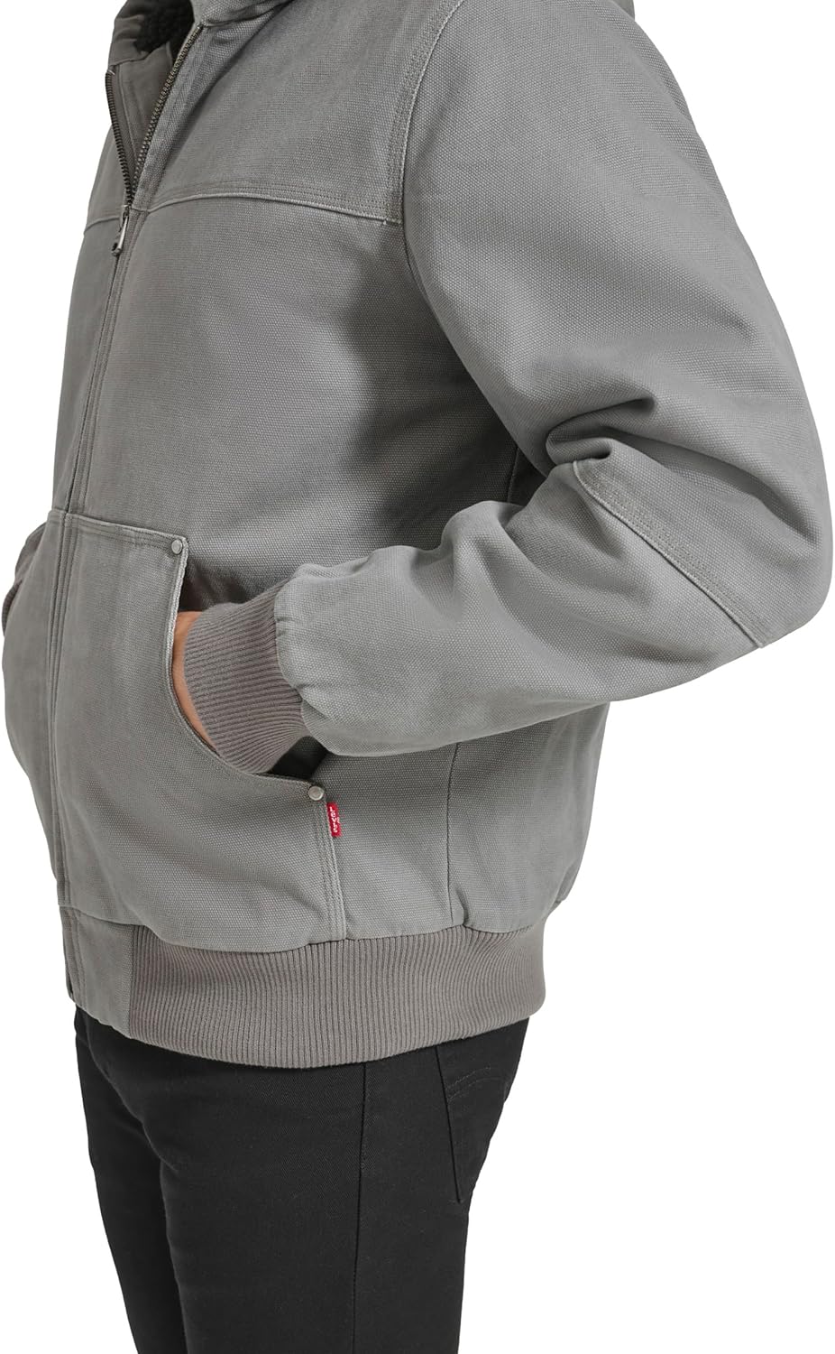 Levi's Men's Workwear Cotton Canvas Hooded Bomber Jacket (Regular & Big & Tall Sizes) - Image 6