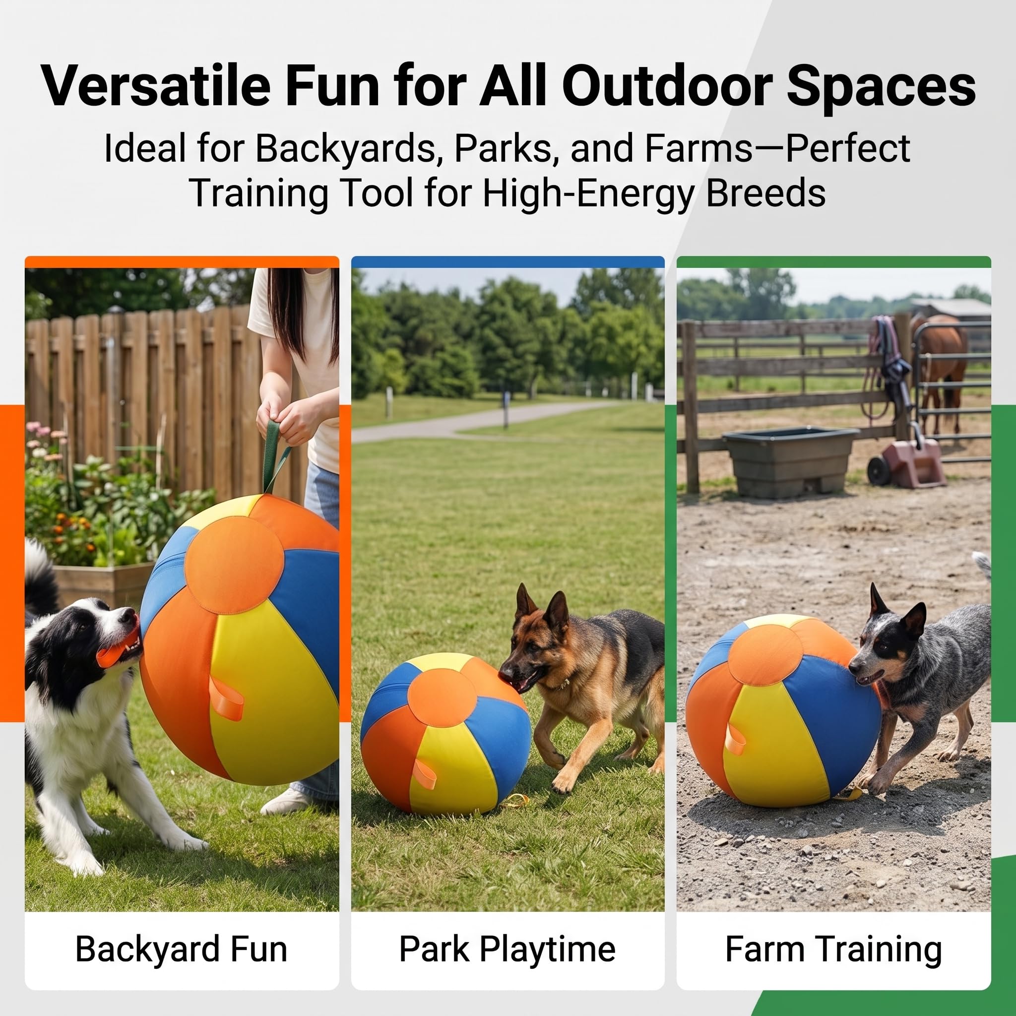 Herding Ball For Dogs Large Inflatable Outdoor Play Toy (55*30*55cm)