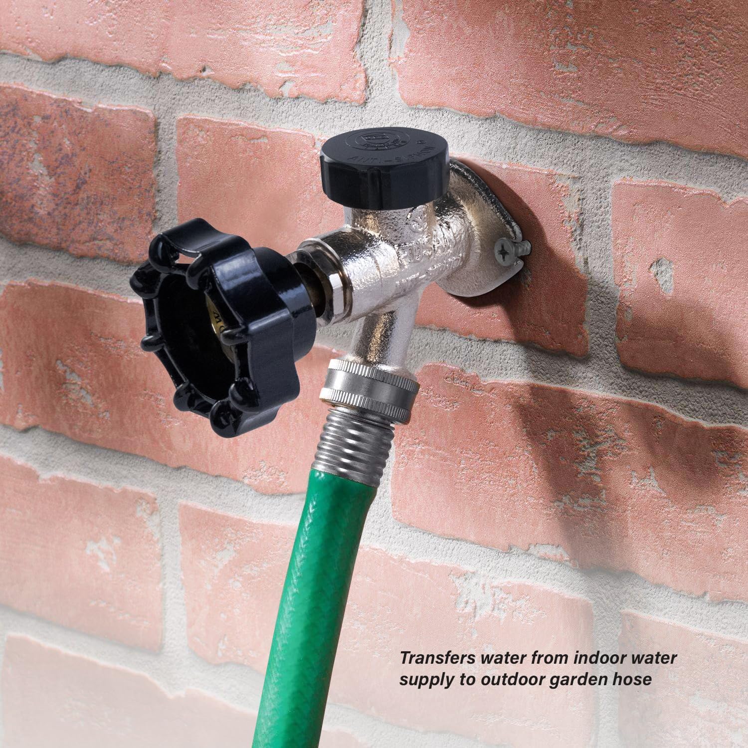 Midline Valve 6 Inch Frost-Free Anti-Siphon Sillcock with Integral Vacuum Breaker – Chrome-Plated Brass, Lead-Free, 1/2" MIP/Sweat Inlet x 3/4" Hose Bib Outlet