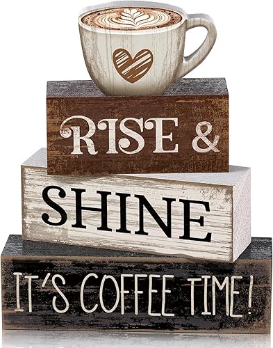 Miniatura 46 de 4 piezas de decoración de mesa de madera de granja, decoración de bandeja escalonada para decoración rústica retro de madera en forma de casa,